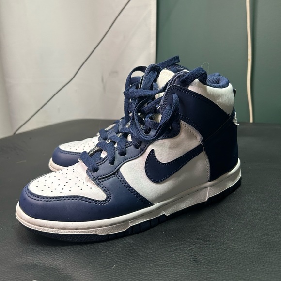 Nike high dunk navy blue size 4,5youth 6 women - Picture 2 of 6